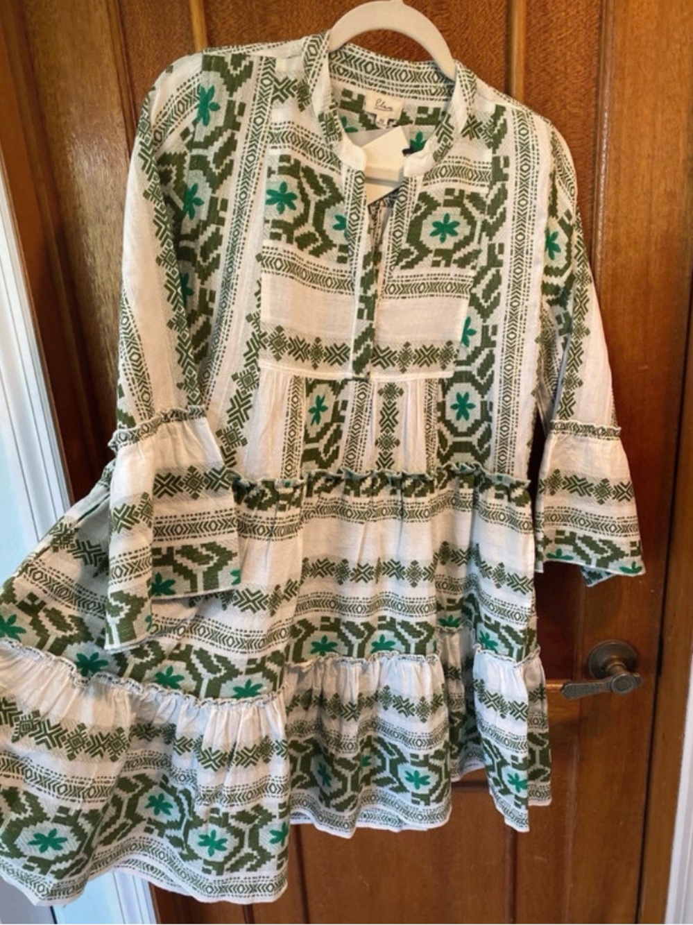 Elan woven mini dress with 3/4 sleeves - Picture 6 of 7